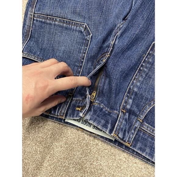 Y2k Grunge Streetwear Gap bootcut jeans sz 4R low rise dark wash Rodeo Western - Picture 6 of 13